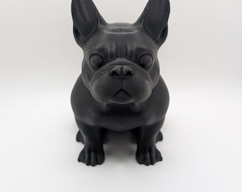 French Bulldog Statue | Modern Pet Sculpture, Dog Lover Gift, Frenchie Mom Decor, 3D Printed Figurine, Custom Color Dog Art