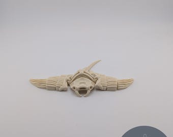 Skelett Rochen | 4 Größen erhältlich | Gelenktier | Gothic Schreibtisch Buddy | 3D Gedruckter Flexi Ray | Einzigartiges Geschenk für Meeresliebhaber