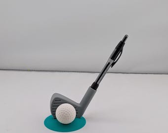 Golf Club Pen Holder | Funny Desk Organizer for Golfer, 3D Printed Office Decor, Man Cave Accessory, Unique Golf Lover Gift for Him