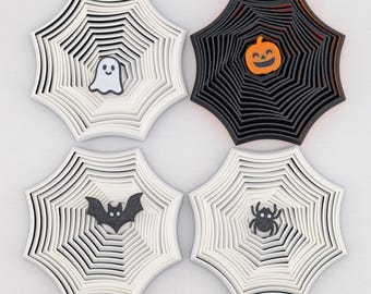 Halloween Fidget Spielzeug | Geist Fledermaus Kürbis Spinnennetz Fidgets | 3D gedrucktes Sensorisches Spielzeug für ADHS | Partygeschenke Süßes oder Saures Geschenke | ASMR