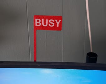 Custom Text Monitor Flag | 3M included | Personalized Busy Sign, On a Call, Do Not Disturb, Funny Office Gift, Work From Home Desk Accessory
