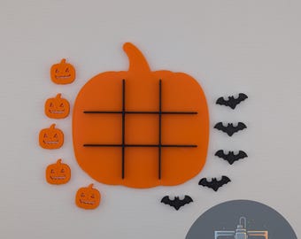 Halloween Tic Tac Toe Game | Classroom Party Favors, Bulk Kids Gift Set, Non-Candy Trick or Treat Alternative, Pumpkin vs Bat Board Game