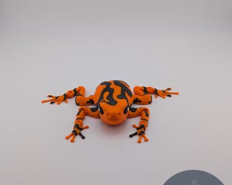 Pfeilgiftfrosch Fidget | 3D gedruckter Gelenk-Frosch | Benutzerdefinierte Farbe Flexi Spielzeug | Gruselige Natur Dekor | Einzigartiges Geschenk für Wissenschaftsliebhaber