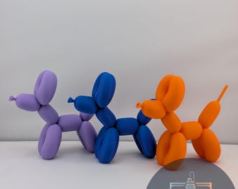 3D Printed Balloon Dog Figurine | Pop Art Desk Décor | Modern Balloon Animal Sculpture, Colorful Nursery & Home Décor, Unique Gift, 4 SIZES