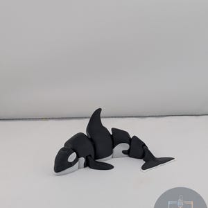 Brinquedo Fidget Articulado &quot;Orca Elegante&quot; | Brinquedo Sensorial Baleia Assassina, Animal de Estimação de Mesa Impresso em 3D, Ótimo Valor, Presente Minimalista da Vida Oceânica