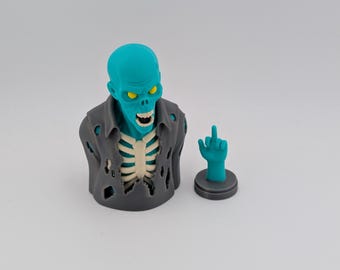 Witziges Zombie-Gag-Geschenk | Versteckter Mittelfinger | Halloween-Deko mit Humor für Erwachsene | Überraschungs-Zombie | Geschenk für Horrorfans | Wichtelgeschenk