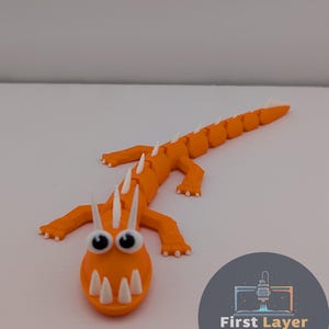 Drago di cristallo articolato, giocattolo antistress stampato in 3D, animaletto da scrivania flessibile in stile Cinderwing, regalo drago arcobaleno per gli amanti del fantasy.