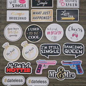 20 design 11PCS Wedding photobooth PVC Props photobooth signs set #2