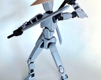 Accesorios Ninja impresos en 3D para figuras articuladas Dummy 13, Carbon 13 M/F y Ateles Serie 13 - Opciones de color y tamaño (PETG)