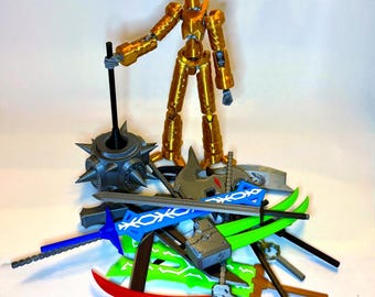 Armas impresas en 3D para figuras de acción de las series Dummy 13, Carbon 13 y Ateles 13: combina y crea tu propio estilo (PETG).