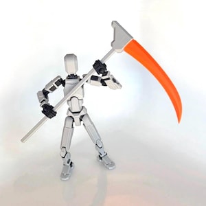 Modular Scythe or War Axe for Dummy 13 Action Figure: 3D Printed PETG