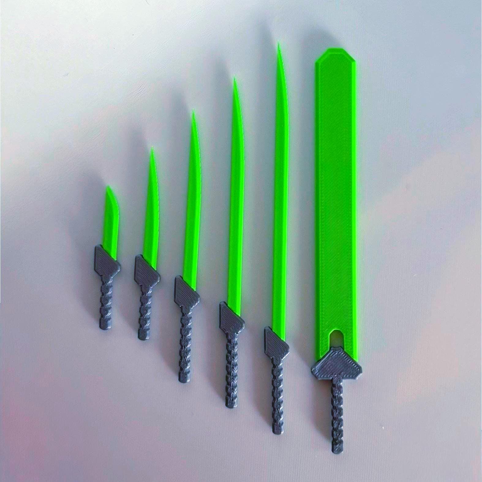 3D Printed Sword Pack for Dummy 13, Carbon 13 M/F, & Ateles 13