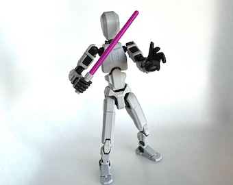 3D Printed Star Wars Lightsabers & Jetpack for Dummy 13, Carbon 13 M/F, and Ateles 13 Series Articulated Figure – Size Options (PETG)