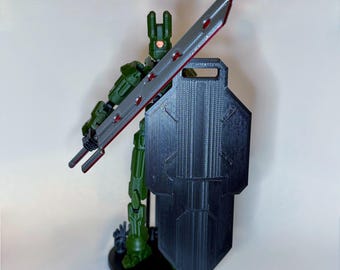 Espada y escudo impresos en 3D para figuras de acción de las series Dummy 13, Carbon 13 y Ateles 13 (PETG)