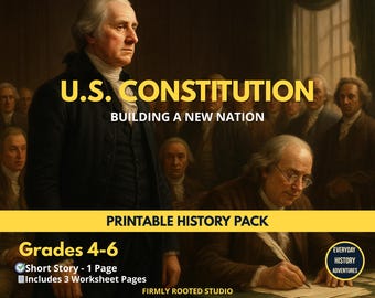 U.S. Constitution Reading Pack: Civics & Government Worksheets (PDF Download)
