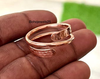 Pure 100% Copper Wrap Ring, Handmade Ring,  Solid Copper Ring, Copper Jewelry