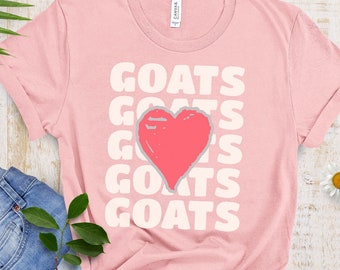 Goat Love T-Shirt Dairy Goat Lover Mothers Day Birthday Gift Livestock Farmer Homesteader TShirt 4H Goat Show Gifts for Women