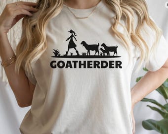 Retro Goatherder T-Shirt | Vintage Style Dairy Goat Lover Tee | Homesteaders and Goat Lovers