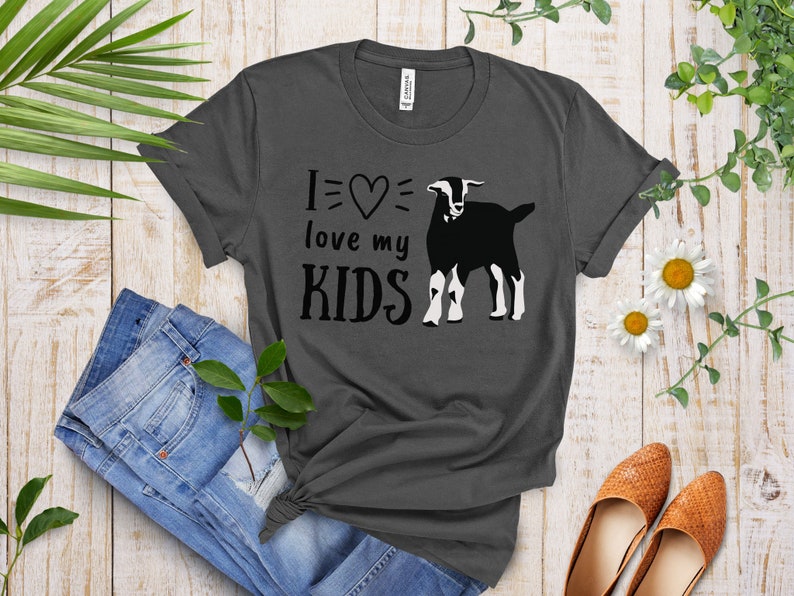 Kinder Goat I love My Kids Shirt Goat Lover Gift Homesteader Farmer Shirt Meat Goat Pygmy Nubian Animal Lover Shirt Kinder Kid Goat Kid image 2