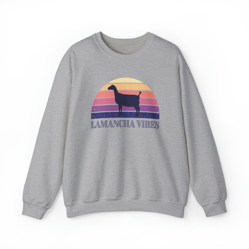 Lamancha Vibes Purple Crewneck Sweatshirt Goat Lover Womens Gift Show Goat Gift Vintage Sweatshirt Retro Pullover image 9