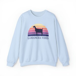 Lamancha Vibes Purple Crewneck Sweatshirt Goat Lover Womens Gift Show Goat Gift Vintage Sweatshirt Retro Pullover image 7