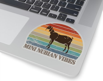 Mini Nubian Sticker Laptop Decal Goat Window Decal Journal Sticker Goat Lover Sticker Miniature Goat Sticker Computer Decal Car Sticker