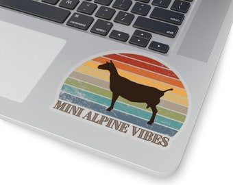 Mini Alpine Sticker Laptop Decal Goat Window Decal Journal Sticker Goat Lover Sticker Miniature Goat Sticker Computer Decal Car Sticker