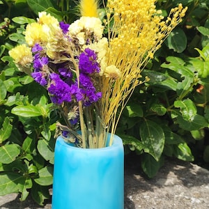 small blue and white vase
