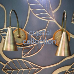 Pair of Mid Century Modern Wall Sconces | Handmade Raw Brass Wall Lights | Vintage Inspired Wall Lamps