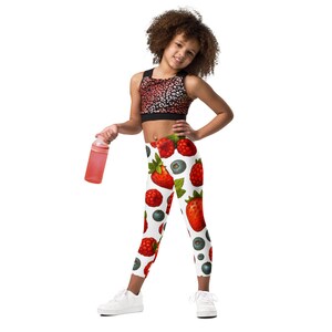 Kid&#39;s Leggings “ Little Rascals.Berries for Pashka and Zuzu” | N&S Three Little Nuts Collection