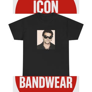 Cartoon Irish Rock Legend T-Shirt - Limitierte Retro Band Icon Tee, Teil der 50-Music-Icon Serie