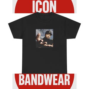 Camiseta de dibujos animados de hip-hop - Camiseta de edición limitada con ícono de banda retro, parte de la serie 50 íconos musicales
