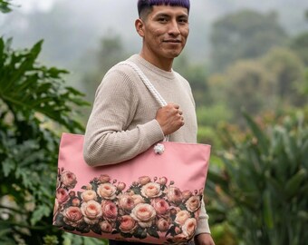 Pink Garden Travel Tote