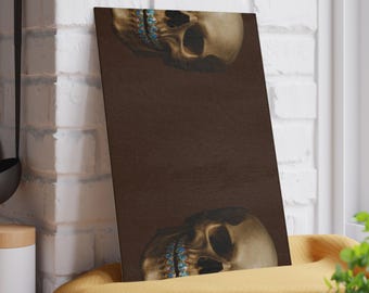 Skull with Jeweled Teeth Decorative Kitchen Board