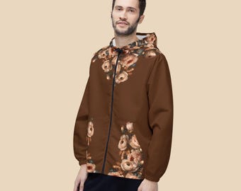 Vintage Blush Floral Windbreaker Jacket