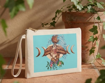 Here I am-Moon Phase Zipper Bag