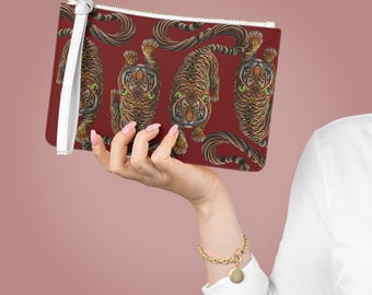Tiger Pattern Clutch Bag