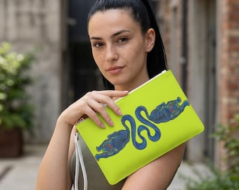 Neon Tiger Clutch Bag