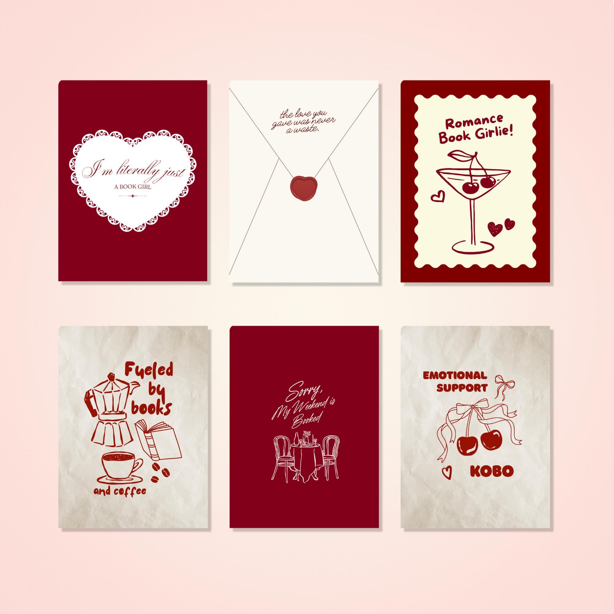 Romance Book Girl Kobo Screensavers | Kobo Clara Colour Lockscreens ...