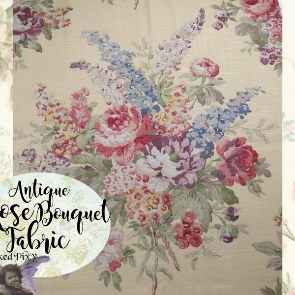 Waverly Rose Fabric Etsy