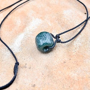 Hand carved jade pendant necklace handmade from unique natural Blue Green Guatemalan jadeite jade, jewelry gift for him or her