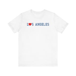 Los Angeles Heart T-shirt Adult - Blue Writing