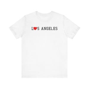 Los Angeles heart T-shirt Adult - Black Writing