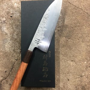 Hand-forged sanmai Santoku, chef&#39;s knife, vegetable knife, handmade kitchen knife, carbon steel