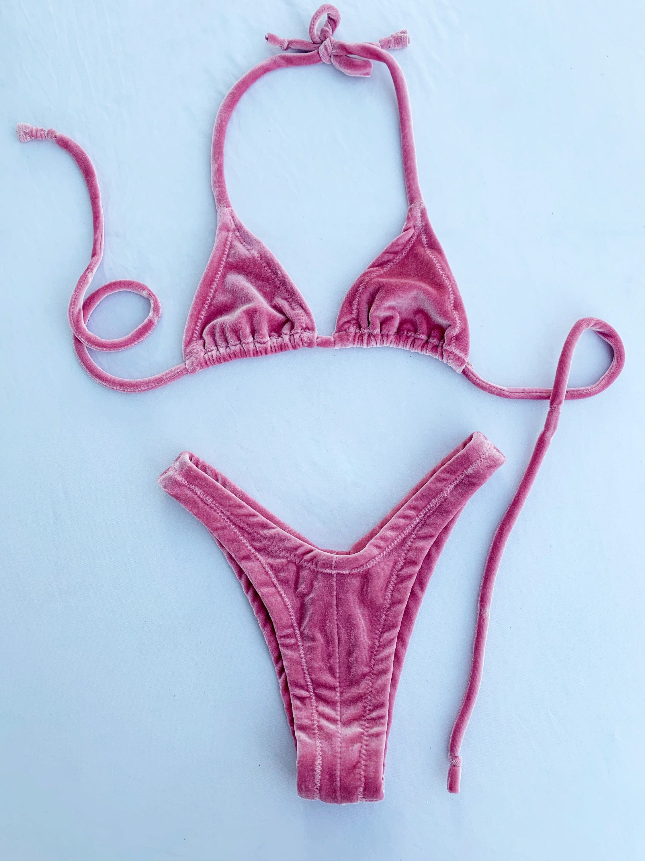 PRE MADE Dolly Blush Velvet Bikini -  Canada