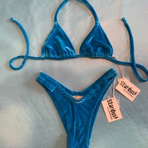 PRE MADE Dolly Blue Velvet Bikini