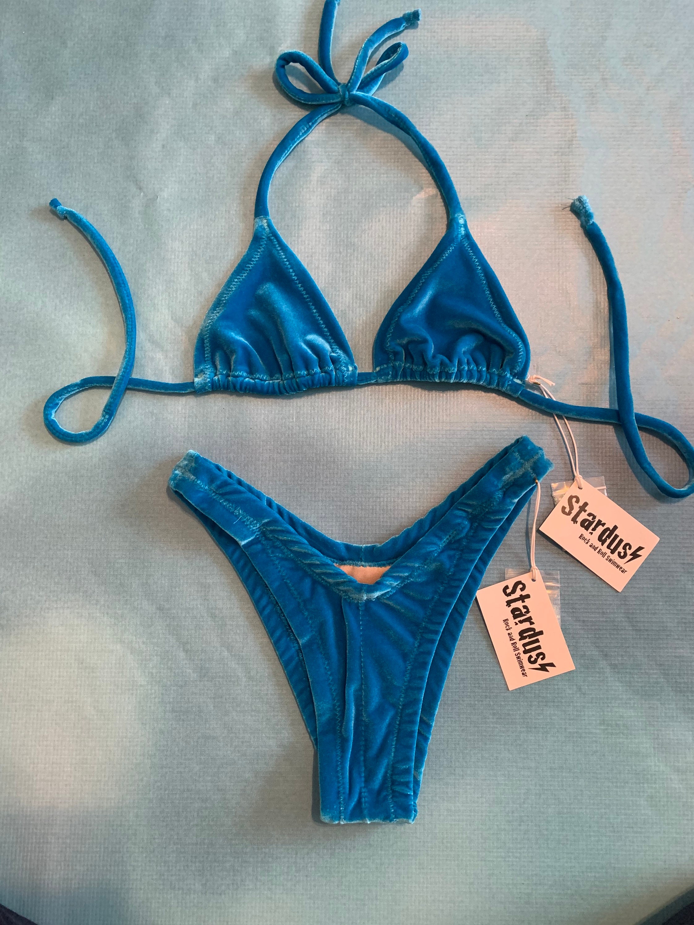3 piece velvet bikini set #brownbikini #bikini #beachwear