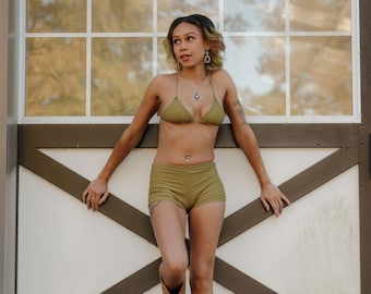 Olive Shortly Swim Set