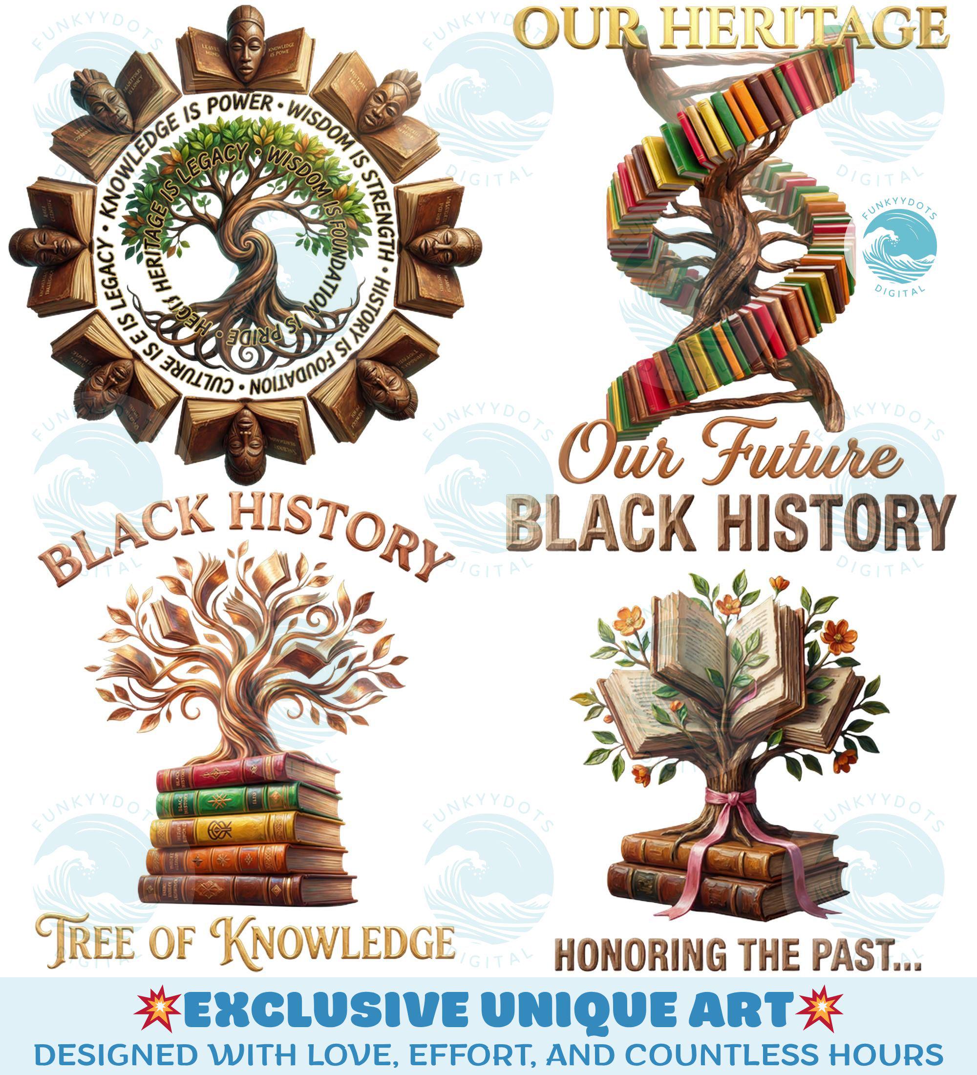 History Tree Project Black History Tree Png Bundle, 20 PNG African Heritage, Tree of Life ...