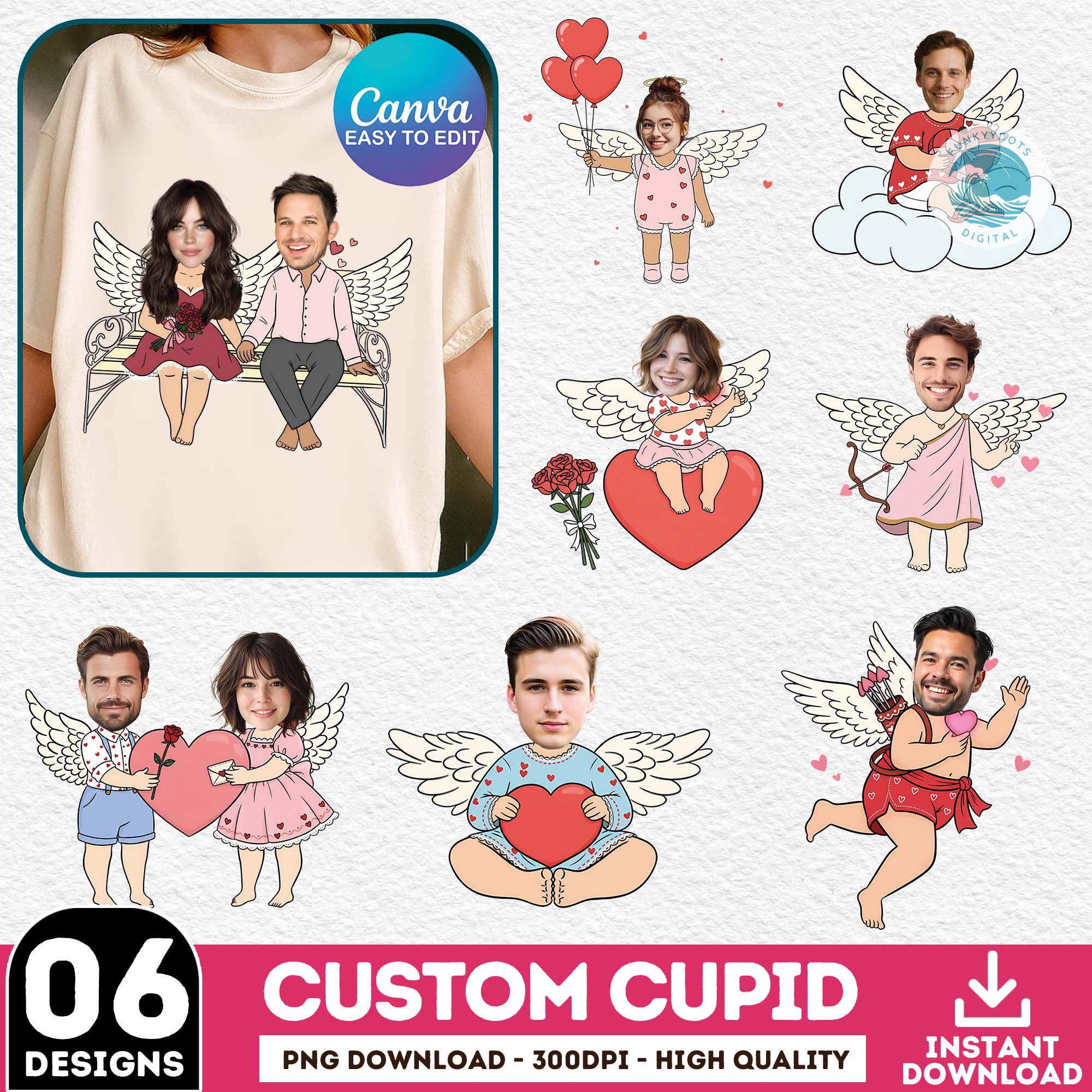 Sweetheart Canva Template, 6 PNG Valentine Photo, Cupid Yourself ...
